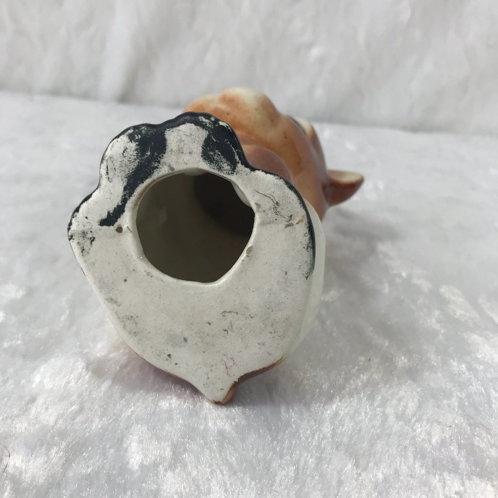 Vintage Ceramic Painted Dog Puppy Statue Big curious eyes - Picture 5 of 7